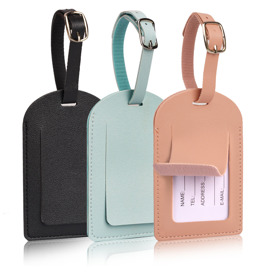 Travel Accessories List - Etiquetas de equipaje de cuero PU