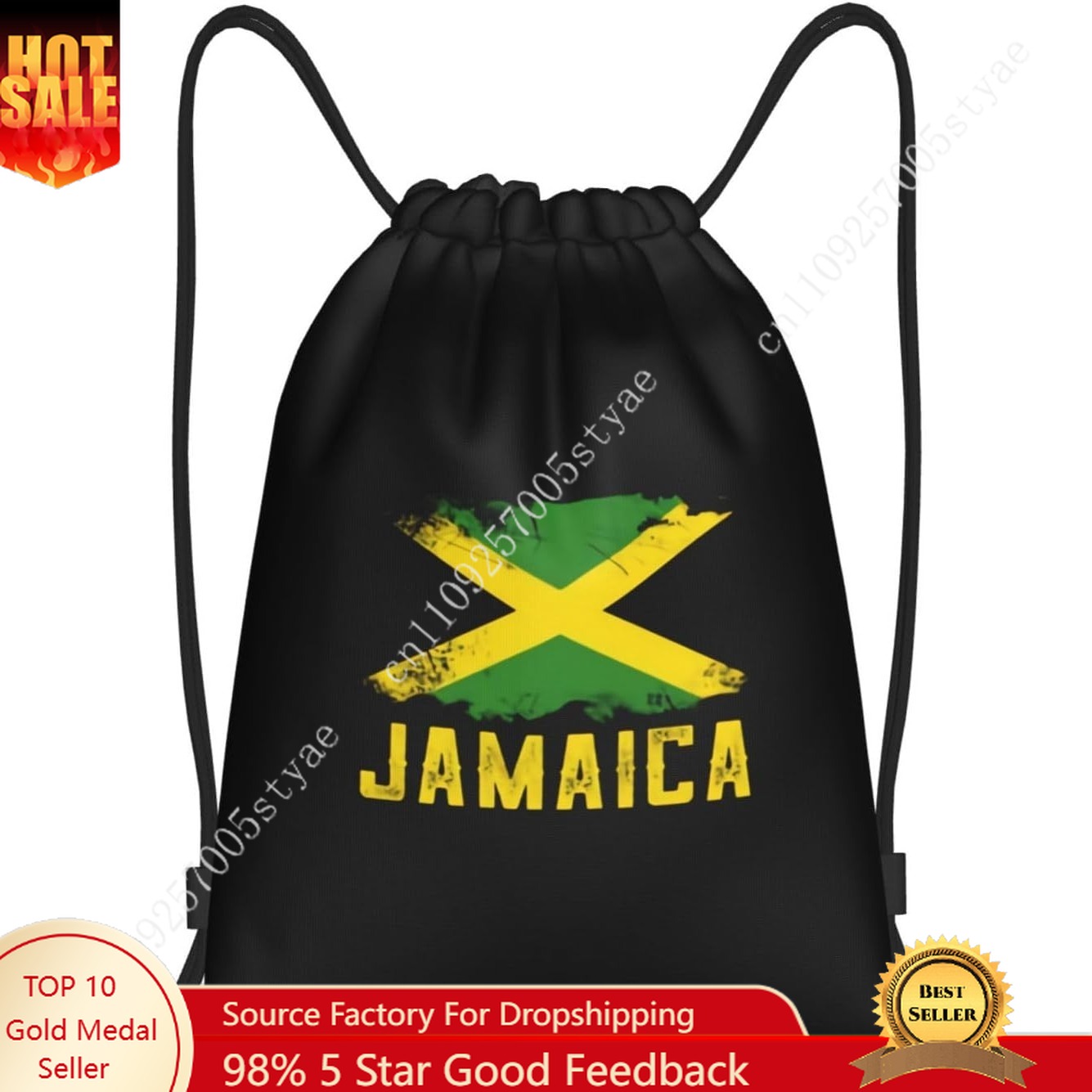 Travel Yoga Accessories - Bolsa con cordón con bandera de