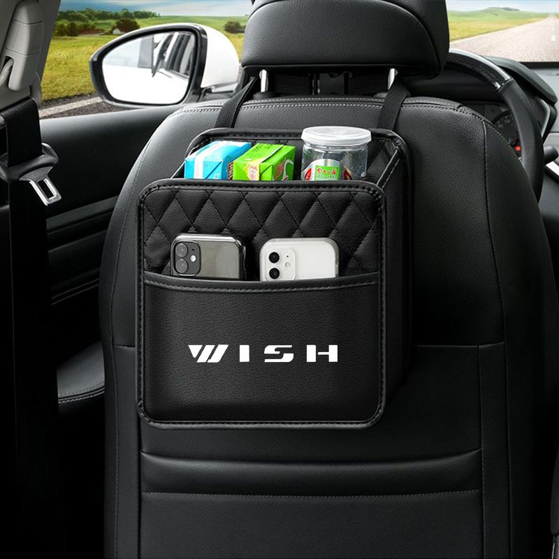 Travel Accessories Leather - Organizador multifunción para asiento trasero de