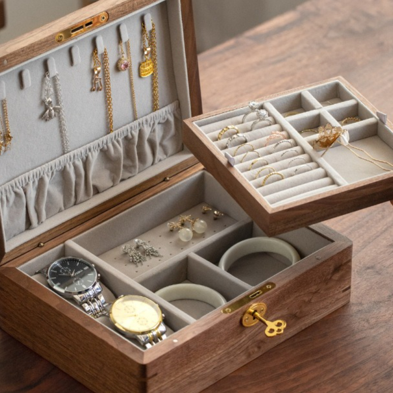 Travel Jewellery & Accessories Organiser - Caja de joyería portátil, joyero de