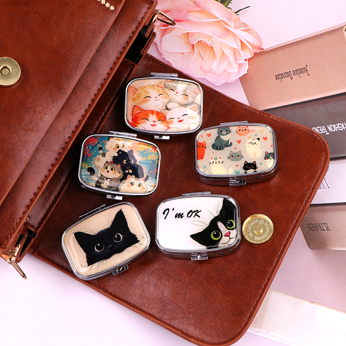 Travel Accessories Jewelry - Cajas de pastillas de gato negro,