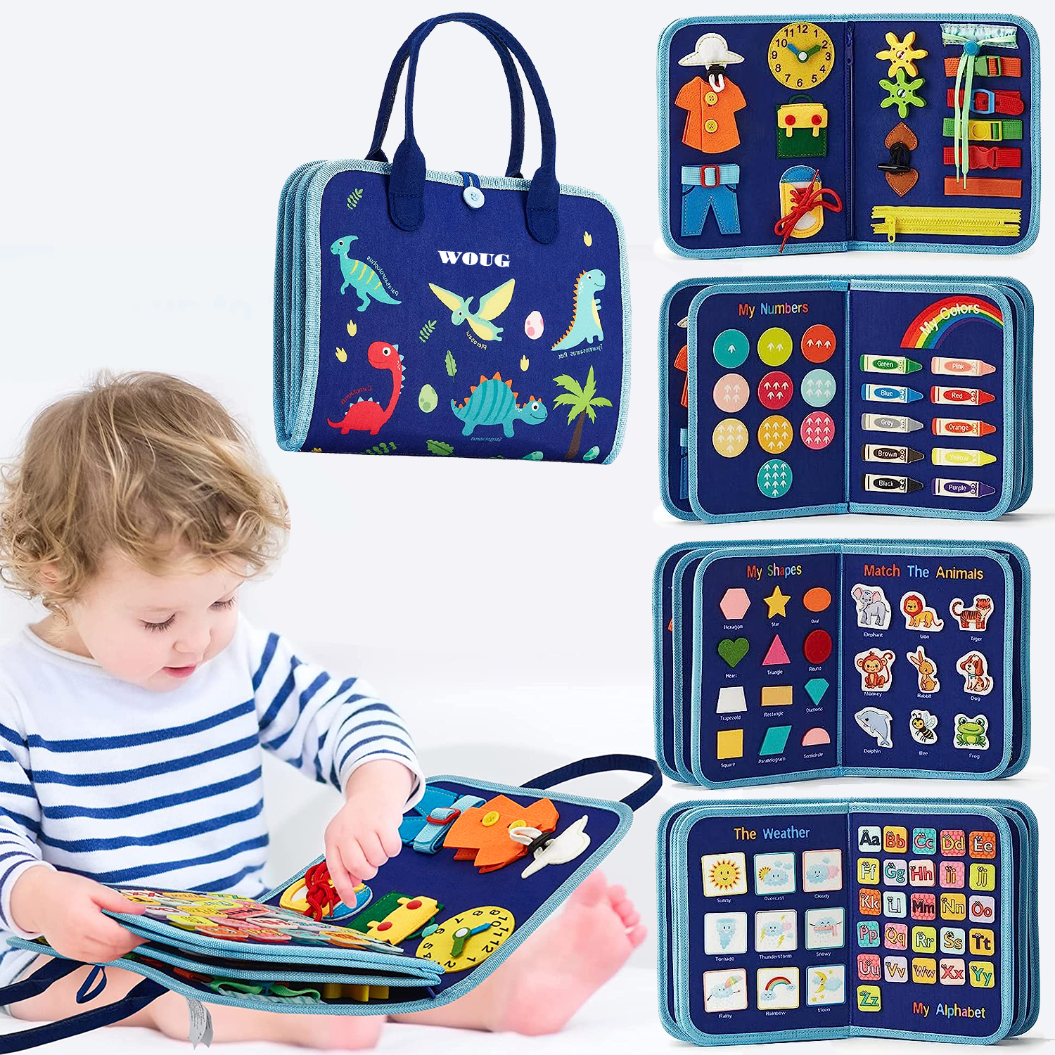 Travel Accessories Toddler - Juguetes Montessori, tablero ocupado, tablero de