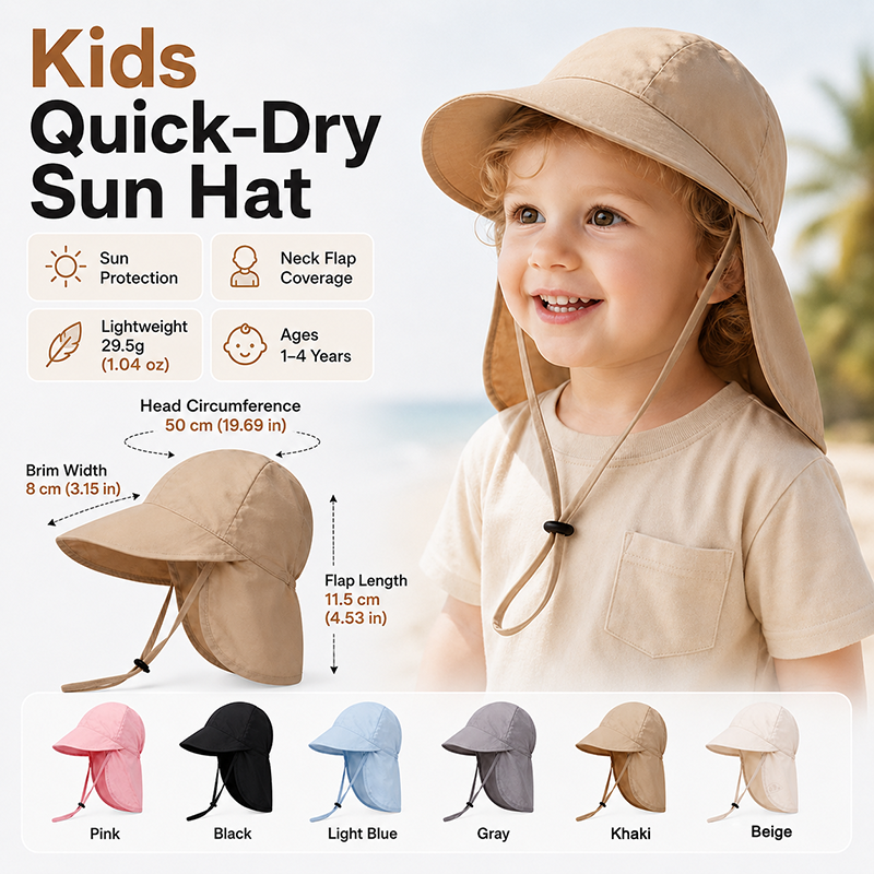 Travel Accessories Neck - Gorros de Secado Rápido para Bebés,