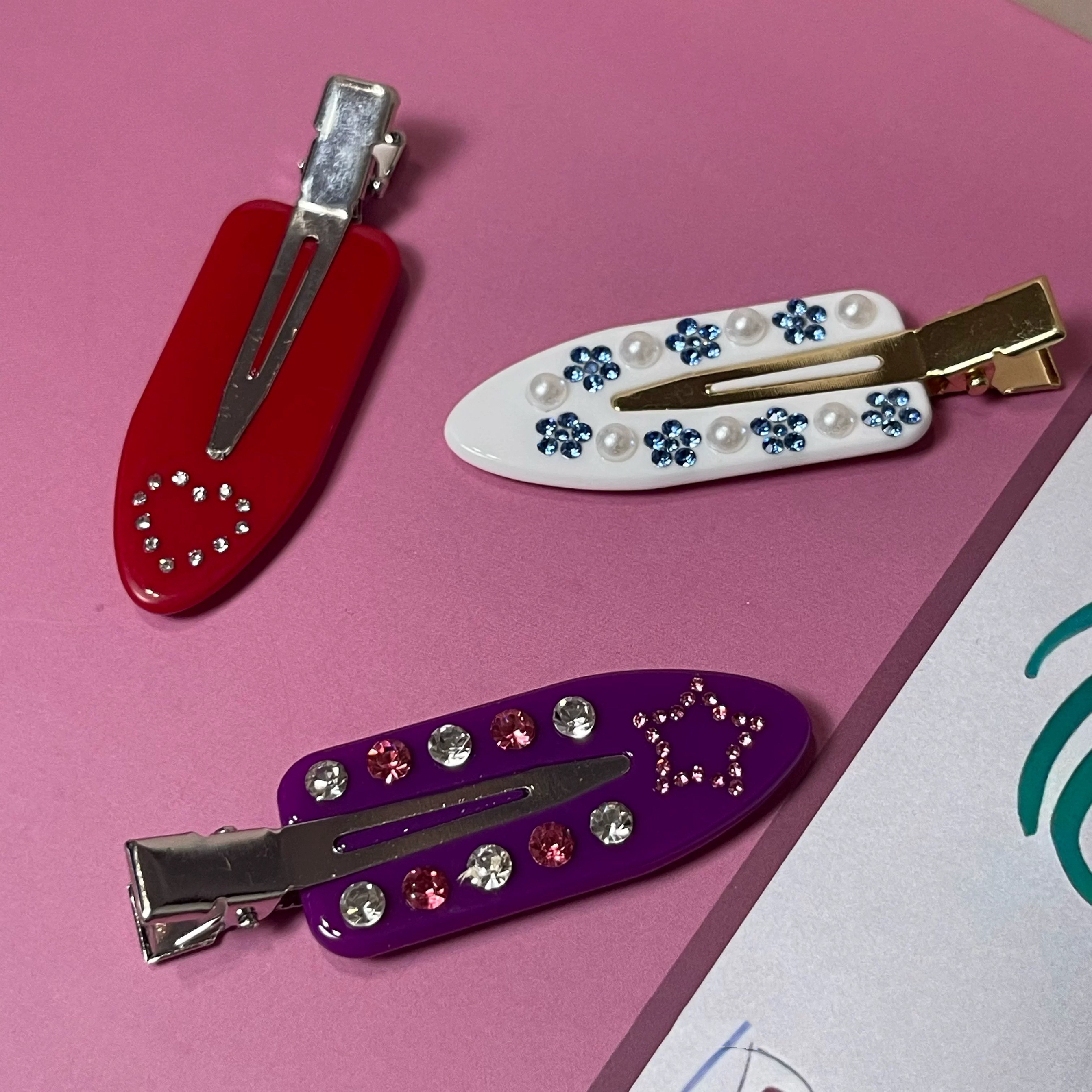 Travel Accessories Jewelry - Clips de flequillo con diamantes de