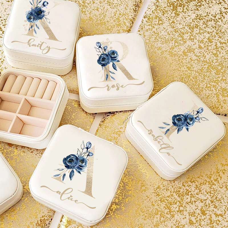 Travel Jewellery & Accessories Organiser - Caja de joyería personalizada con nombre,