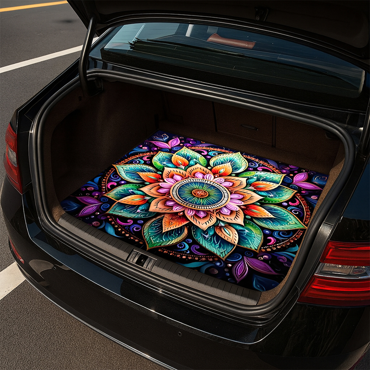 Travel Yoga Accessories - Mandala Lotus Trunk Mat, forro para