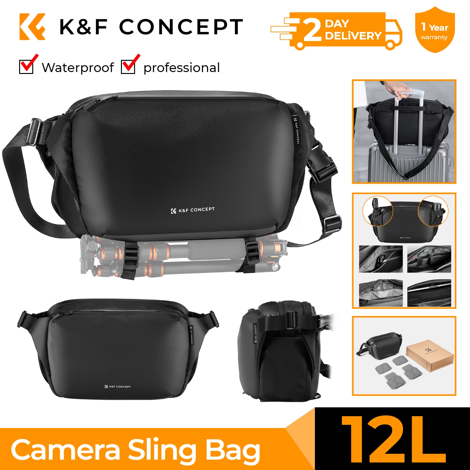 Camera Bag Travel - K&F CONCEPT-Bolso bandolera para cámara de