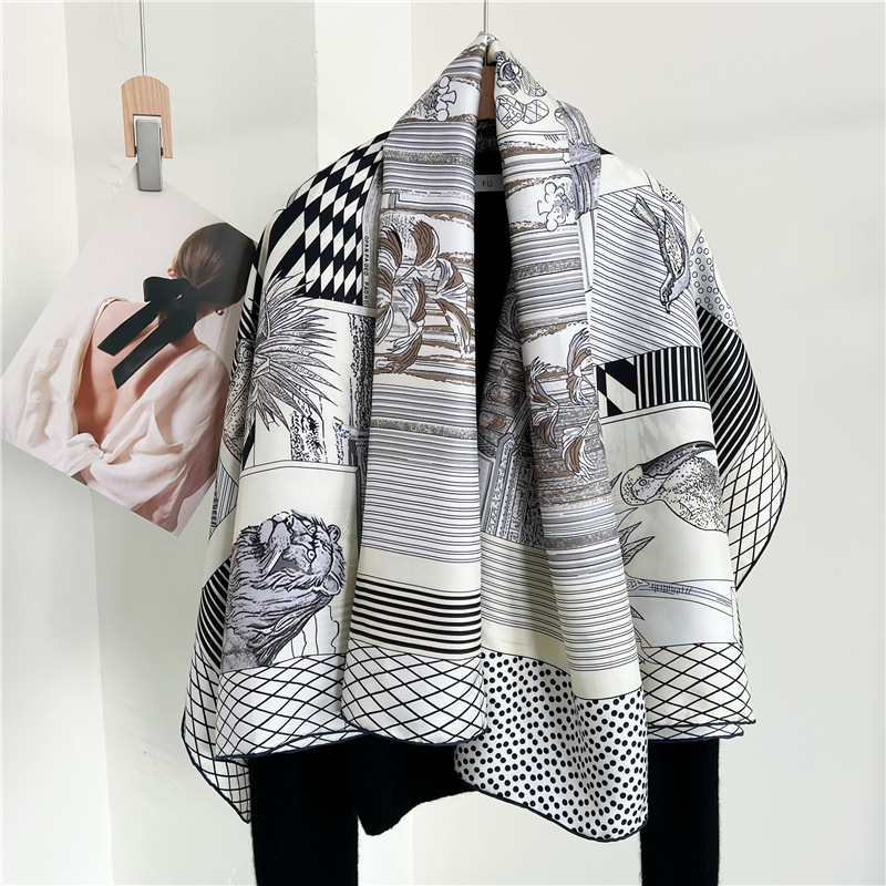 Travel Accessories Brand - Grandes pañuelos de seda de marca,