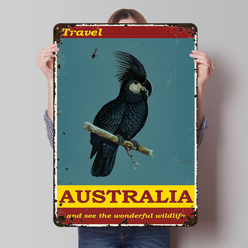 Travel Accessories Australia - Póster Metálico de Viaje a Australia,