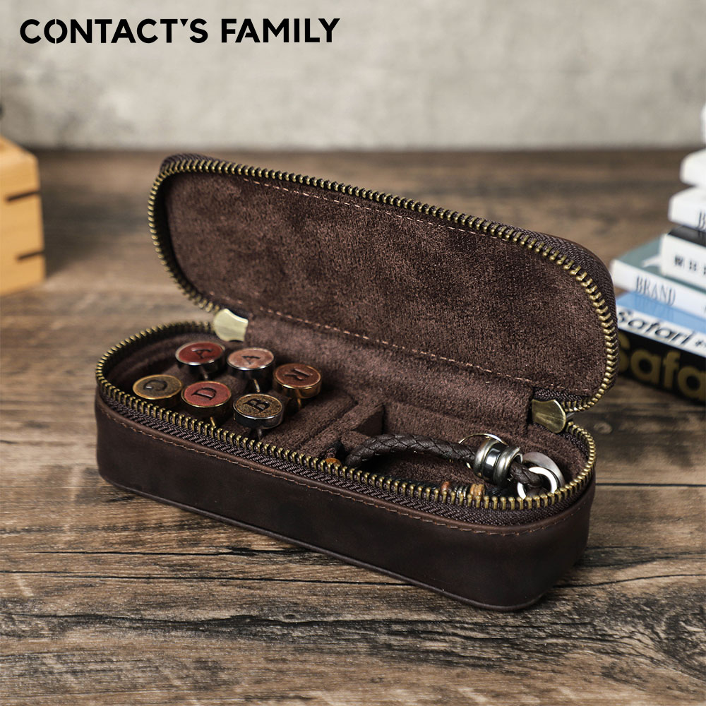 Travel Jewellery & Accessories Organiser - Estuche de Viaje Portátil de Cuero