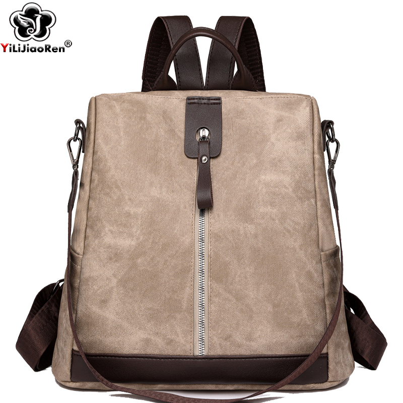 Travel Accessories Leather - Mochila antirrobo de moda para mujer,