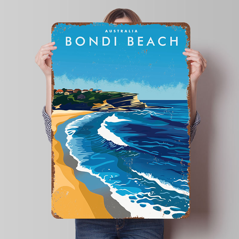 Póster de Viaje de Bondi Beach - Travel Accessories Australia reseña y precio