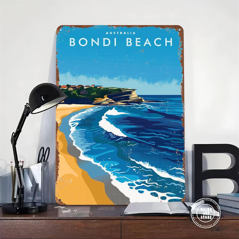 Póster de Viaje de Bondi Beach - Travel Accessories Australia reseña y precio