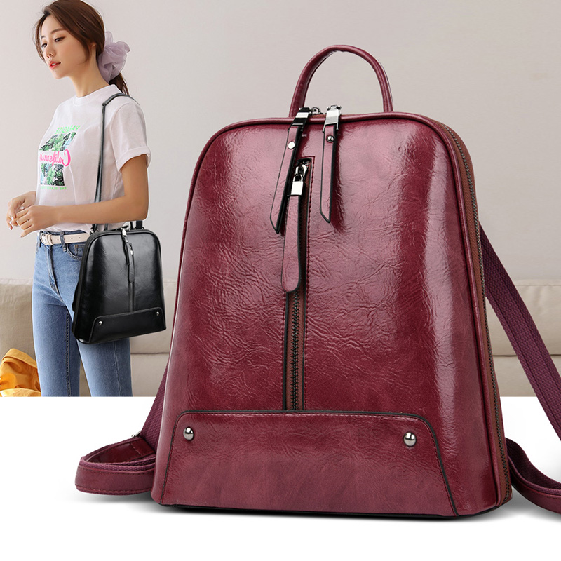 Mochila de cuero para mujer, b - Travel Accessories Leather reseña y precio