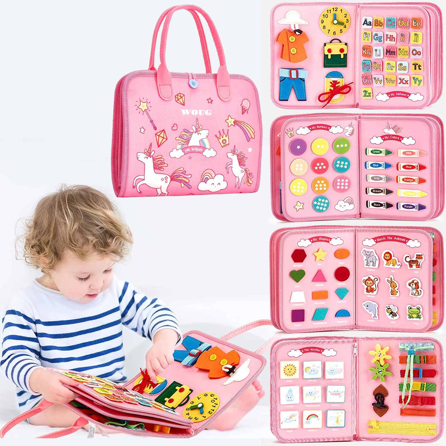 Juguetes Montessori, tablero o - Travel Accessories Toddler reseña y precio