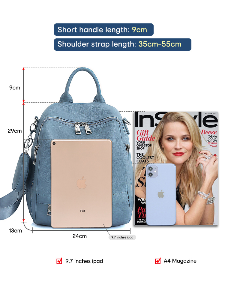 Mochila Zency de cuero genuino - Travel Accessories Leather reseña y precio
