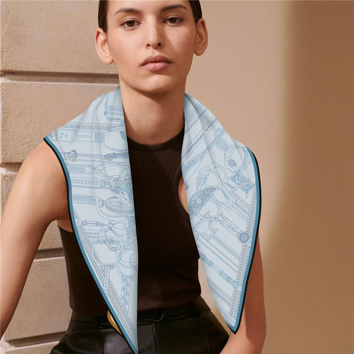 Bufanda de sarga con estampado - Travel Accessories Neck reseña y precio