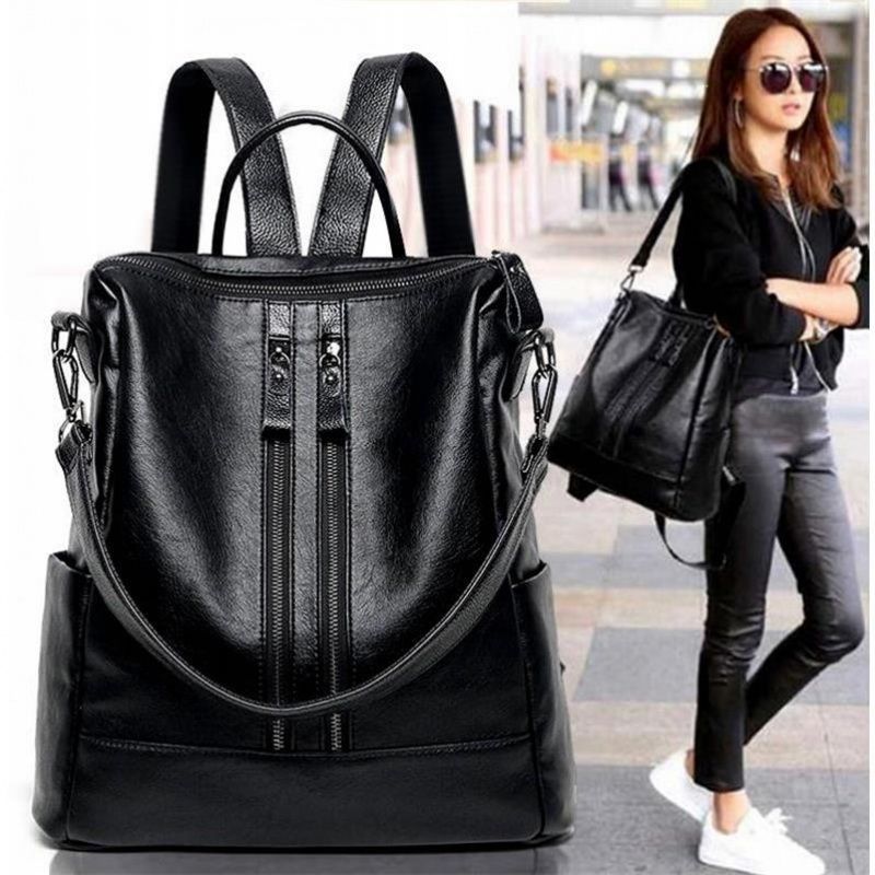 Mochila escolar de cuero suave - Travel Accessories Leather reseña y precio