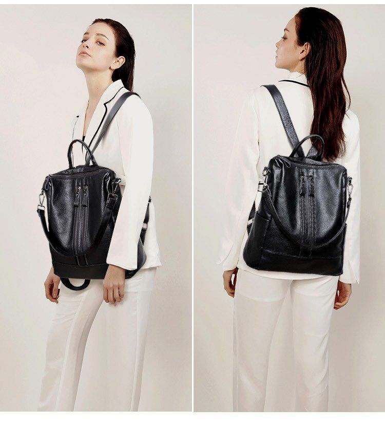 Mochila escolar de cuero suave - Travel Accessories Leather reseña y precio