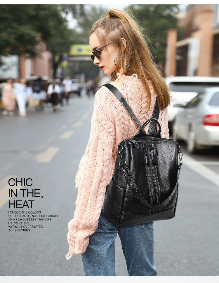 Mochila escolar de cuero suave - Travel Accessories Leather reseña y precio