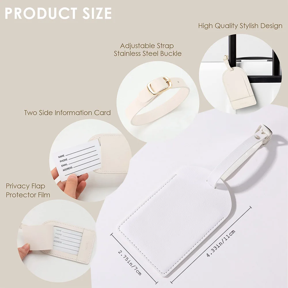 Etiqueta de equipaje de cuero  - Travel Accessories List reseña y precio
