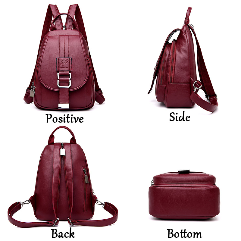 Mochilas de 6 colores para muj - Travel Accessories Leather reseña y precio