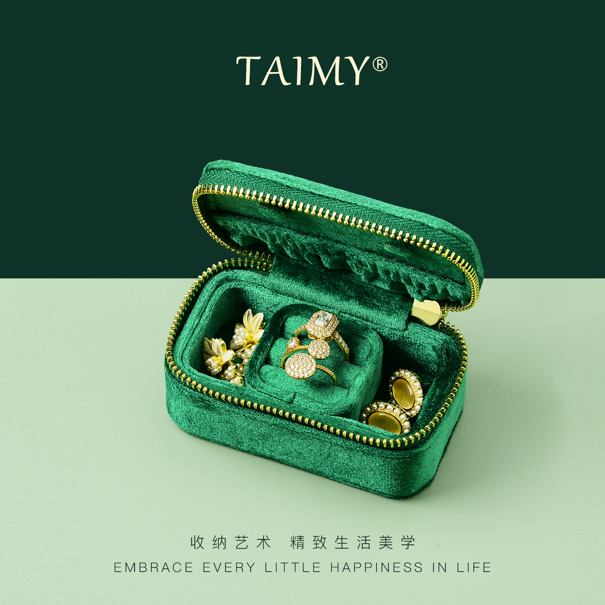 TAIMY Mini joyero de terciopel - Travel Jewellery & Accessories Organiser reseña y precio