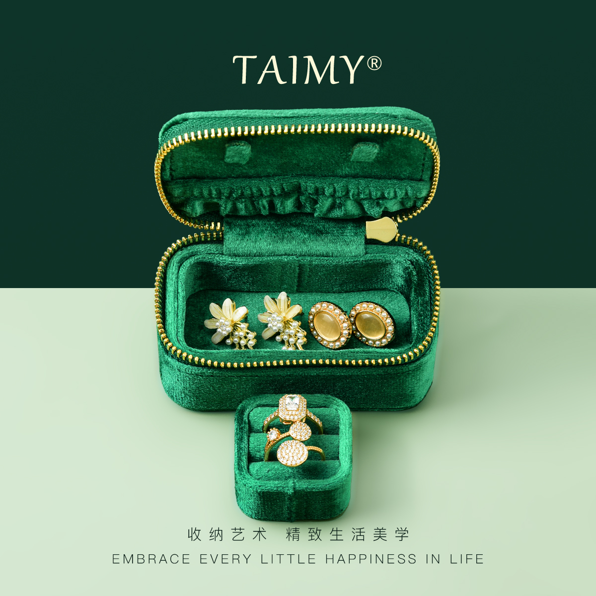 TAIMY Mini joyero de terciopel - Travel Jewellery & Accessories Organiser reseña y precio