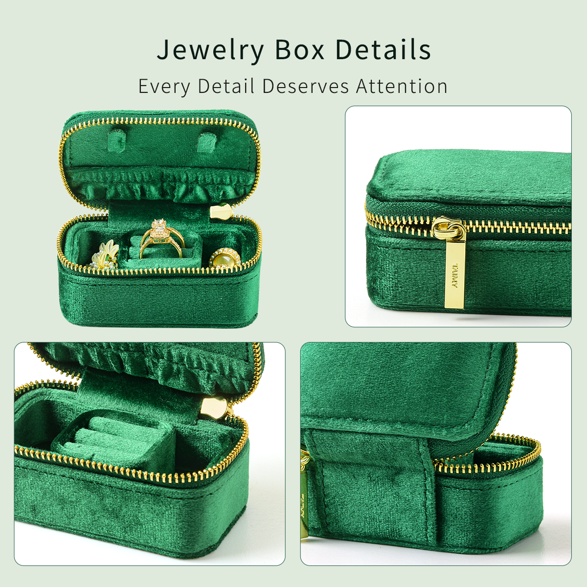 TAIMY Mini joyero de terciopel - Travel Jewellery & Accessories Organiser reseña y precio