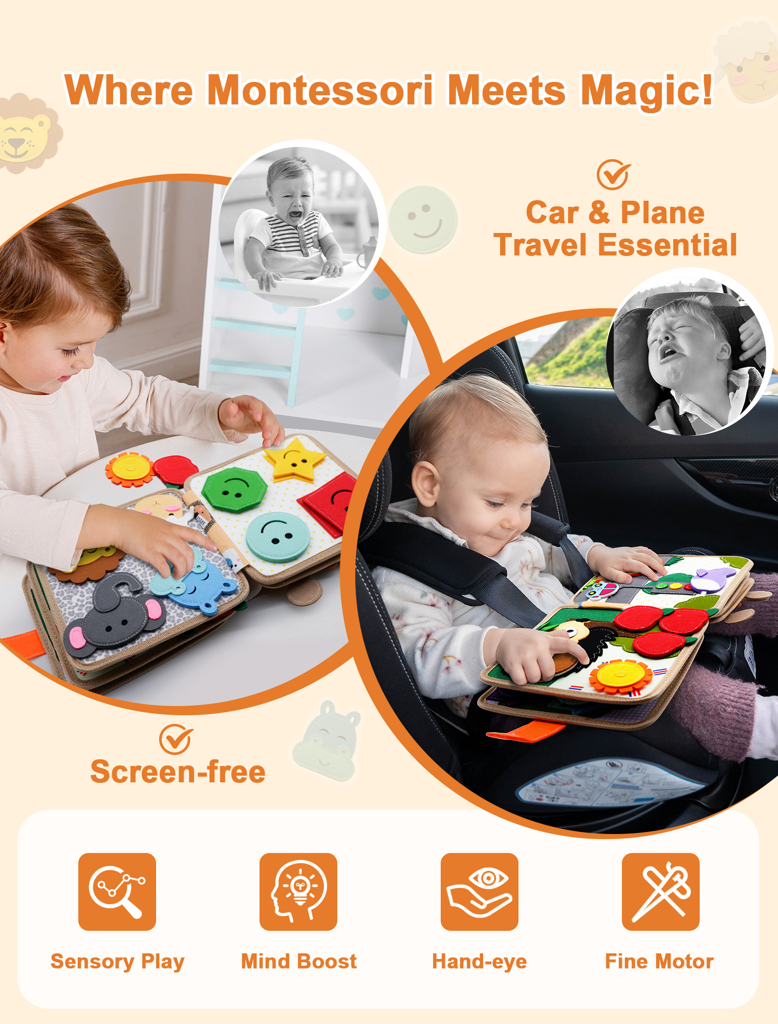 Libro ocupado Montessori para  - Travel Accessories Toddler reseña y precio