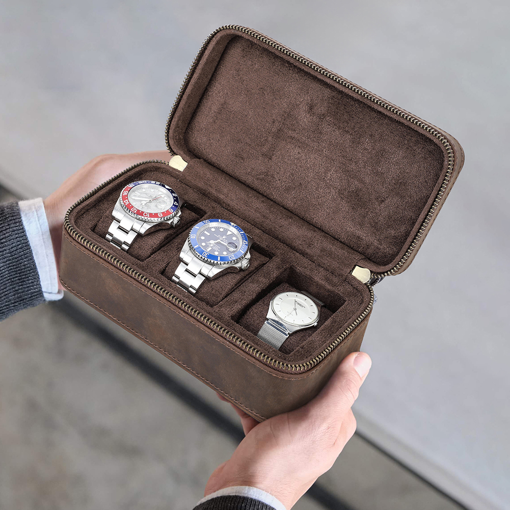 Estuche de reloj de cuero genu - Travel Jewellery & Accessories Organiser reseña y precio