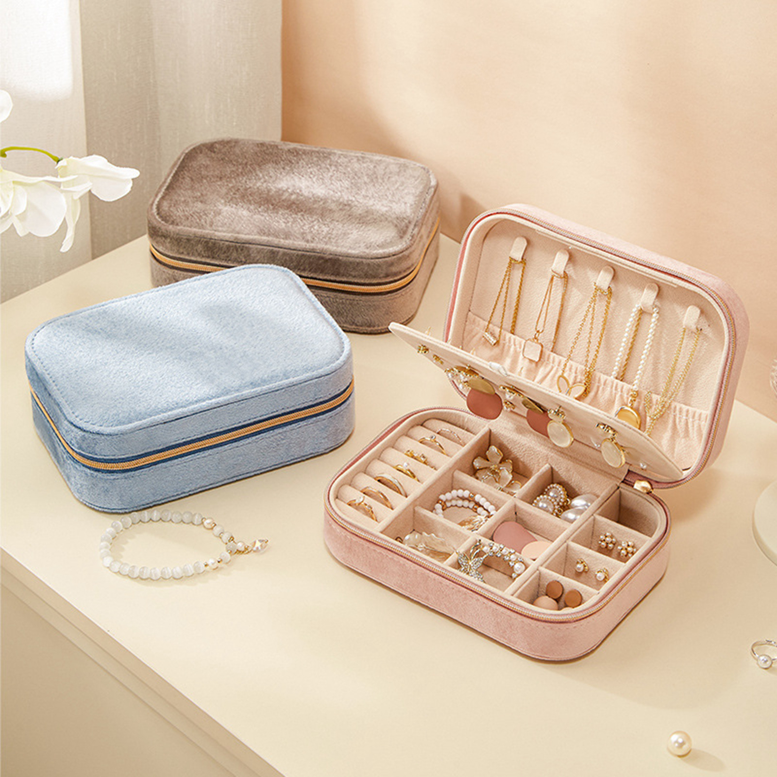 Vitrina de joyería con múltipl - Travel Jewellery & Accessories Organiser reseña y precio