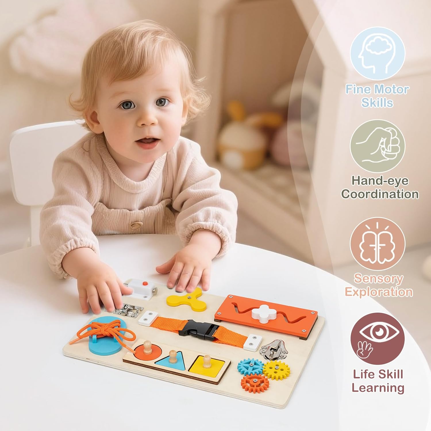 Tablero ocupado Montessori par - Travel Accessories Toddler reseña y precio