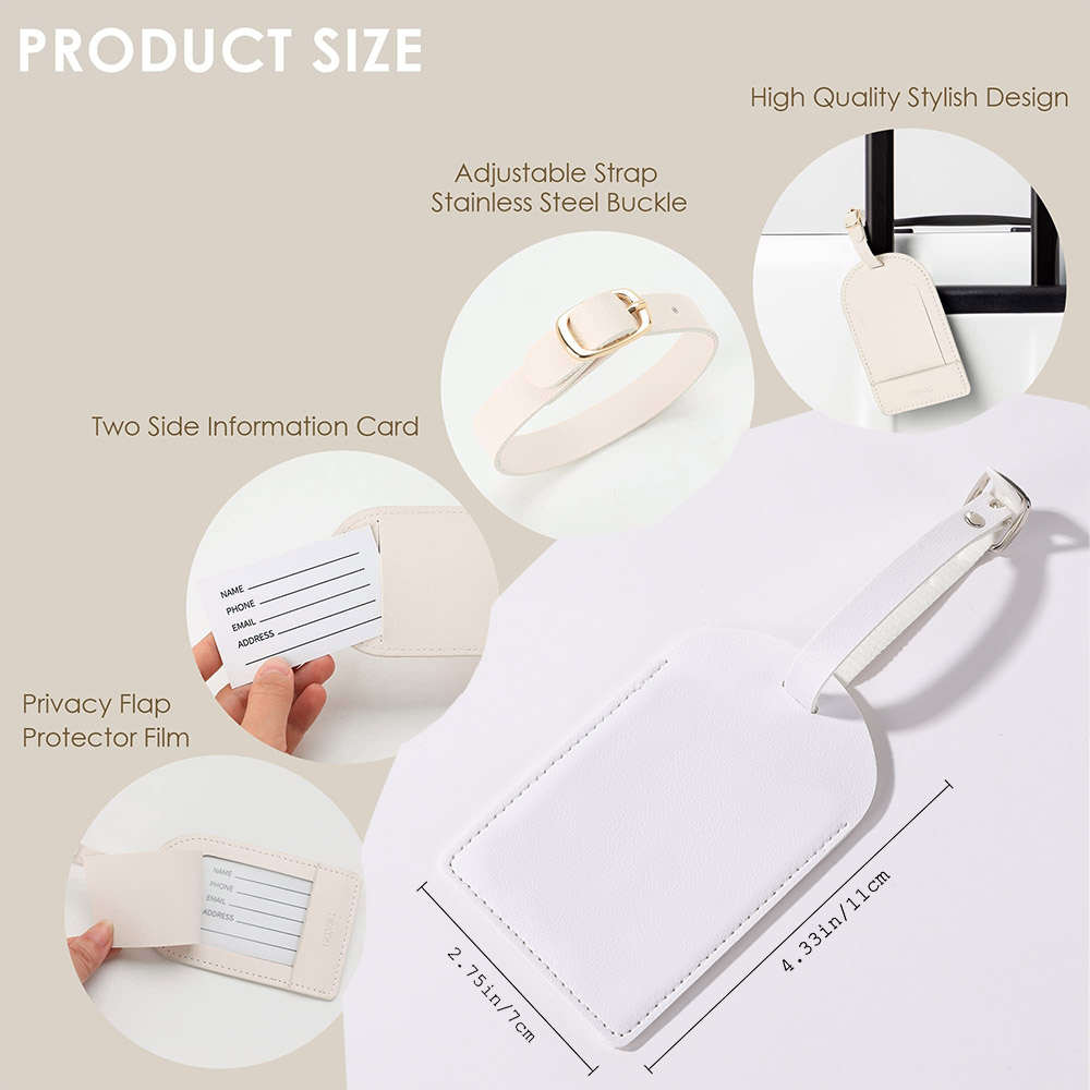 Etiqueta de equipaje de cuero  - Travel Accessories List reseña y precio