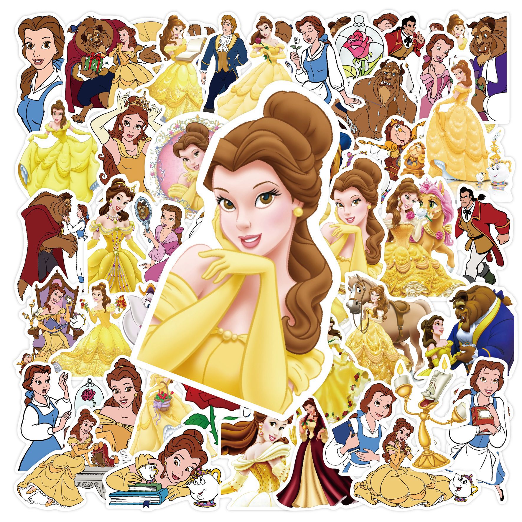 10/50PCS Pegatinas de La Bella - Travel Accessories Disney reseña y precio