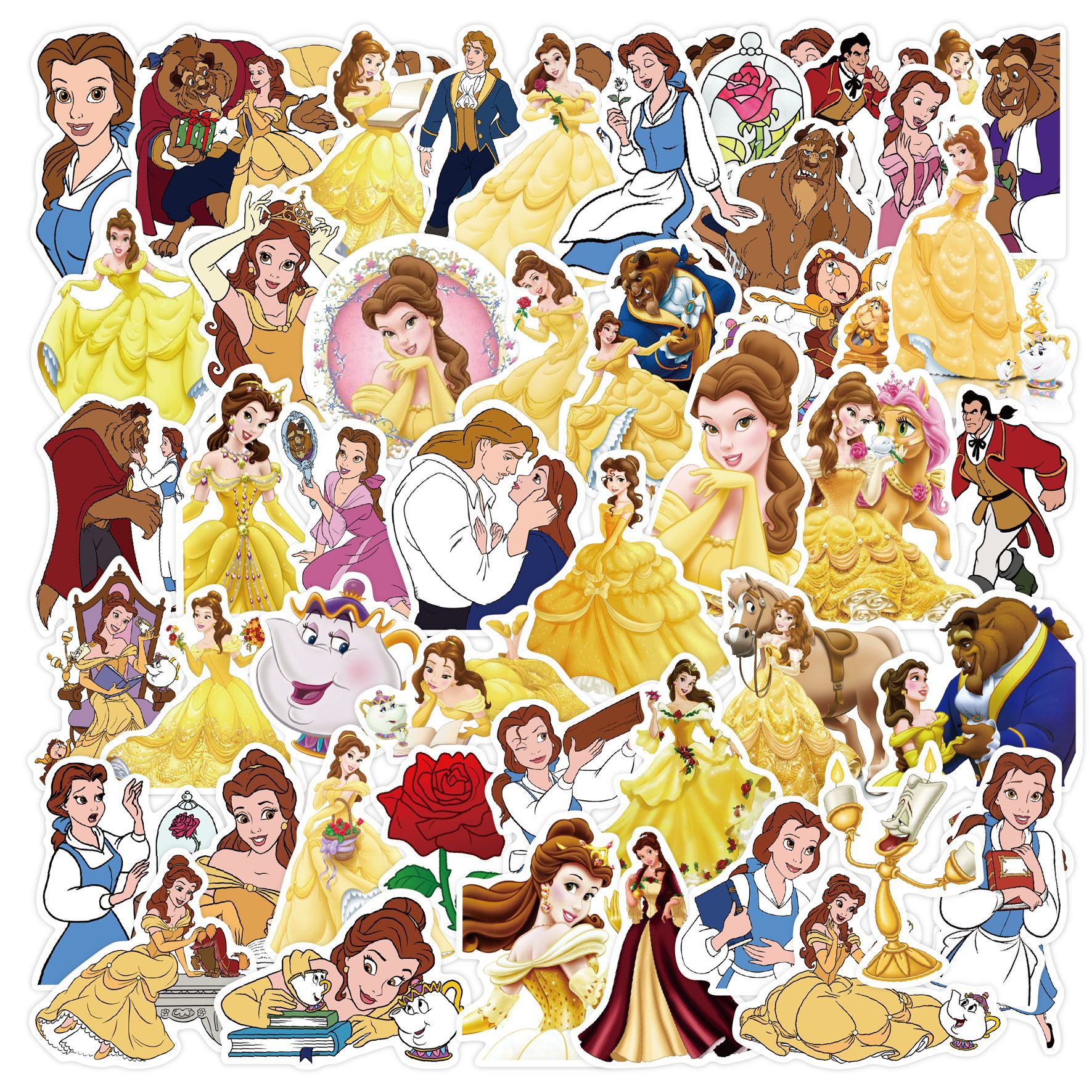10/50PCS Pegatinas de La Bella - Travel Accessories Disney reseña y precio