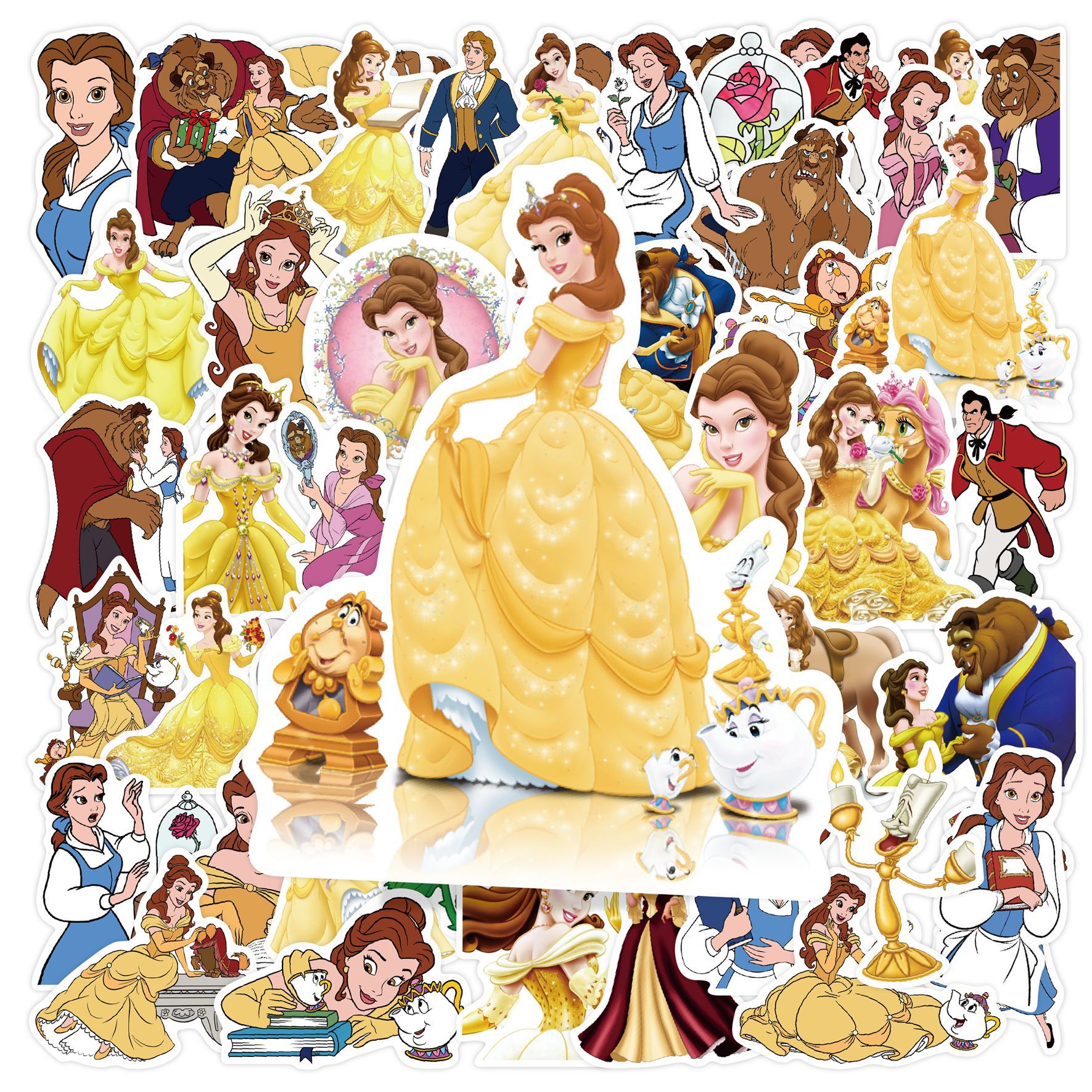 10/50PCS Pegatinas de La Bella - Travel Accessories Disney reseña y precio