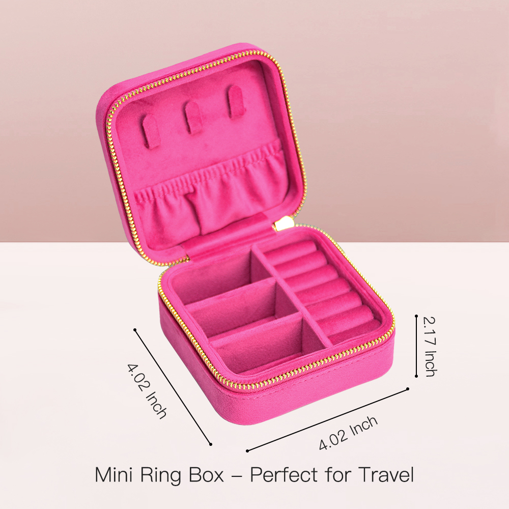 TAIMY-joyero de terciopelo ros - Travel Jewellery & Accessories Organiser reseña y precio